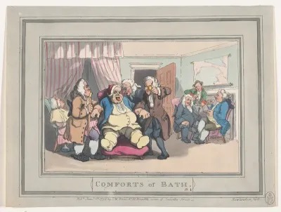 Comforts of Bath, Plate 1
