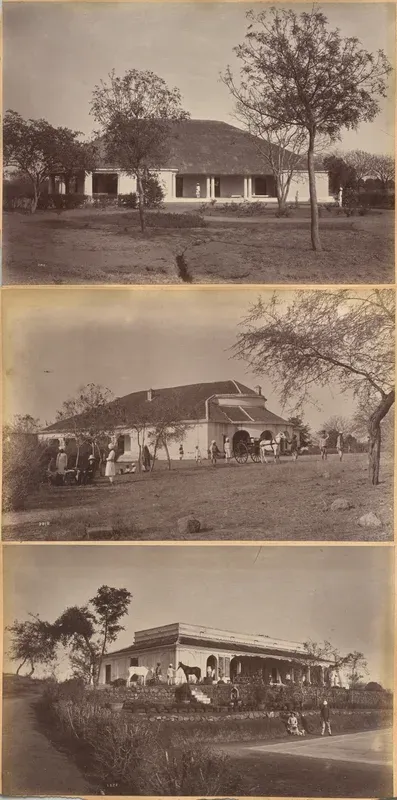 Commissioner's house, Jhansi (recto); Reverend Holcomb's Bungalow (verso, top); Untitled (verso, bottom)