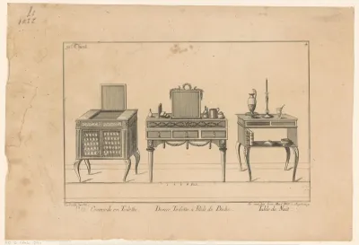 Commode, toilettafel en nachtkast