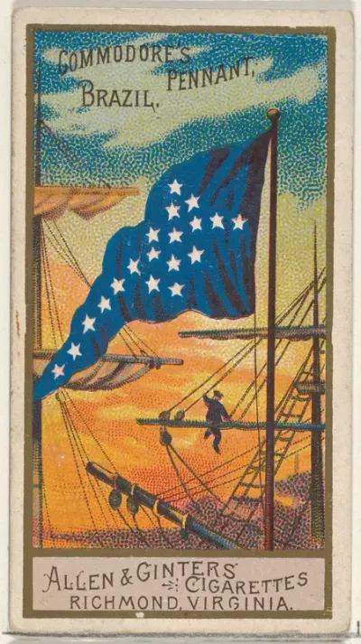 Commodore's Pennant, Brazil, from the Naval Flags series (N17) for Allen & Ginter Cigarettes Brands