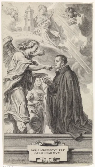 Communie van de H. Stanislaus Kostka (?) bij een engel