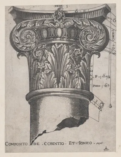Composite of Corinthian and Ionic, from "Speculum Romanae Magnificentiae"