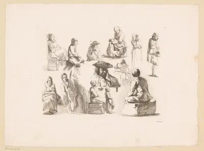 Compositie met dertien figuren