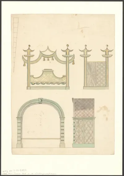 Compositie met elementen van de Turkse Tent bij de Watergraafsmeer