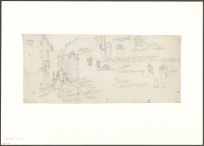 Compositie met exterieur van het Grand Théâtre des Variétés aan de Amstelstraat