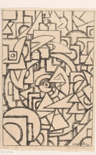 Compositie met geometrische vormen