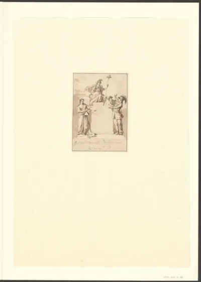 Compositie met personificaties van Gelijkheid, Vrijheid en Broederschap