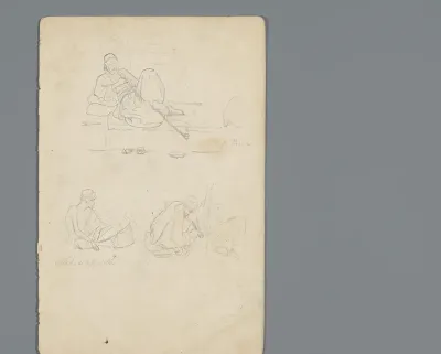 Compositie met rustende mannen