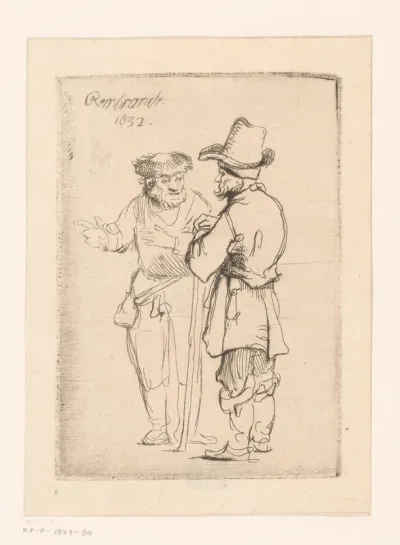 Compositie met twee staande figuren