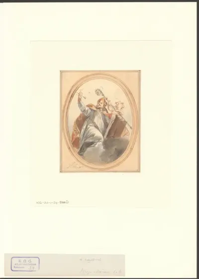 Compositie, mogelijk het plafond van de Mozes en Aäronkerk met de heilige Augustinus