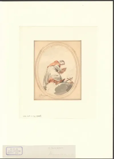 Compositie, mogelijk het plafond van de Mozes en Aäronkerk met de heilige Bonaventura