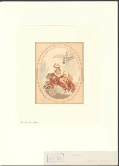 Compositie, mogelijk het plafond van de Mozes en Aäronkerk met de heilige Hieronymus