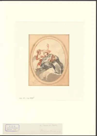 Compositie, mogelijk het plafond van de Mozes en Aäronkerk met de heilige Thomas van Aquino