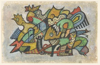 Compositie van verschillende objecten, waaronder vensters