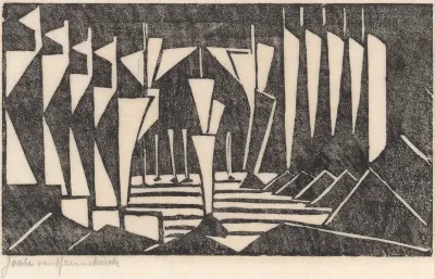 Compositie (Zeilen op een meer)