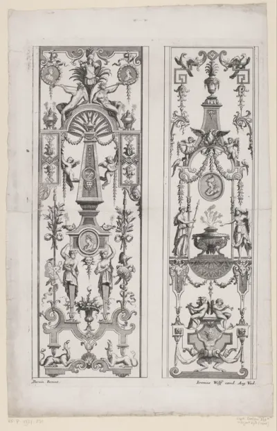 Composities met obelisk en rookvat