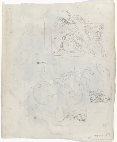 Compositiestudies van vissen in een aquarium