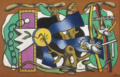 Composition aux deux oiseaux