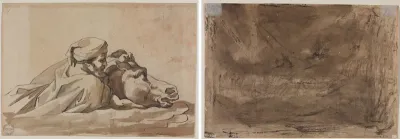 Compositional Study? (possibly for “Poussin's Deluge”) (verso)