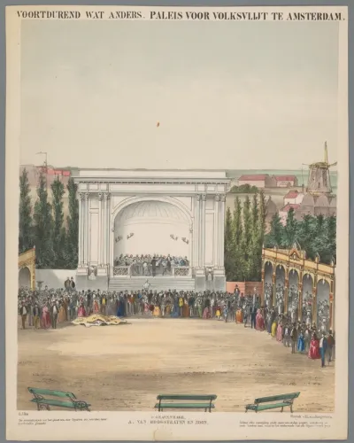 Concert in de tuin van het Paleis voor Volksvlijt, Amsterdam