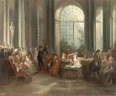 Concert in the Oval Salon of Pierre Crozat's Chateau at Montmorency