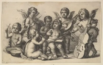 Concert of cherubs on Earth