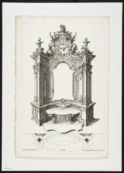 Confessional with putti, the Holy Ghost and rococo elements (1)