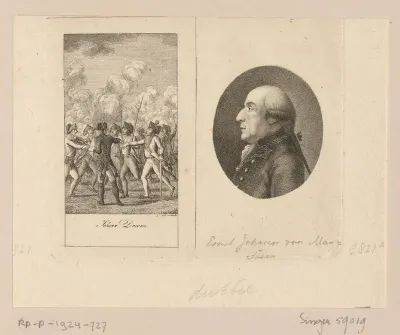Conflict tussen Johann Dreews en Franse soldaten en het portret van Hermann Johann Ernst von Manstein