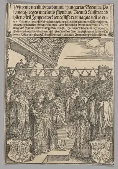 Congress and double Betrothal in Vienna, plate 23 from Historical Scenes from the Life of Emperor Maximilian I from the Triumphal Arch