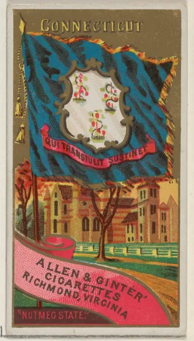 Connecticut, from Flags of the States and Territories (N11) for Allen & Ginter Cigarettes Brands