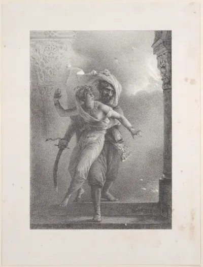 Conrad Saving Gulnare from the Fire