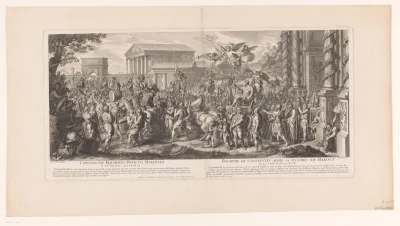 Constantini Triumphus Devicto Maxentio / Triomphe de Constantin apres sa victoire sur Maxence