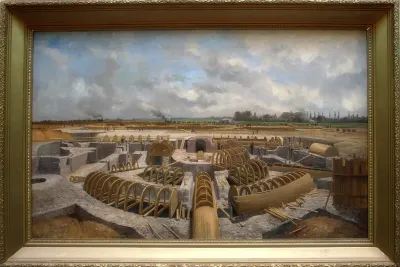 Constructie van het fort van Loncin