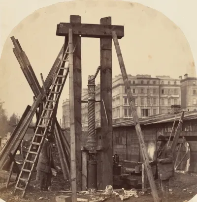 Construction of the 1862 International Exhibition at South Kensington