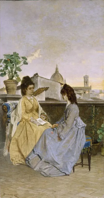 Conversation on the terrace