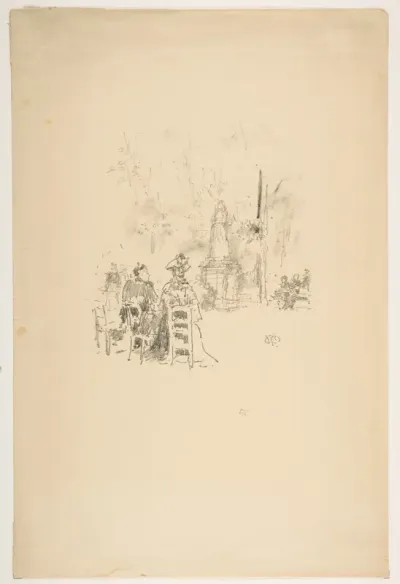 Conversations under the Statue, Luxembourg Gardens