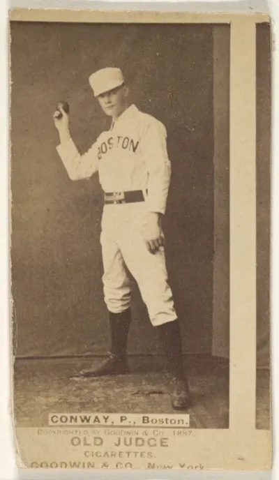 Conway, Pitcher, Boston, from the Old Judge series (N172) for Old Judge Cigarettes