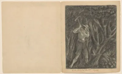 Coolen begin een bos te kappen te Ngoro, ca. 1820-1850
