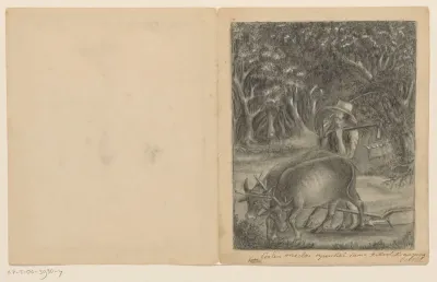 Coolen draagt een mand met eenden, ca. 1820-1850