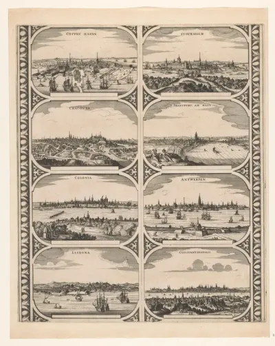 Coppen Hagen / Cracovia / Colonia / Lisbona / Stockholm / Francfurt am Main / Antwerpen / Constantinopolis