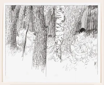Copulerend paar in het bos