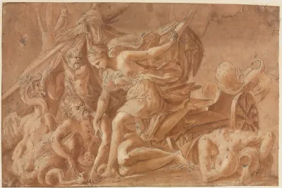 Copy after Primaticcio's Juno Awakening Sleep