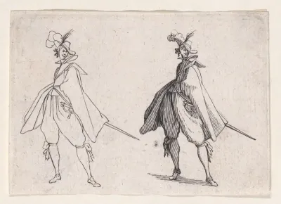 Copy of Le Gentilhomme au Grand Manteau, Vu de Face (Gentleman with a Large Mantle, Viewed from the Front), from "Les Caprices" Series A, The Florence Set