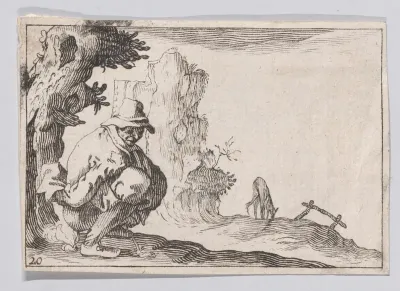 Copy of Le Paysan Accroupi (The Peasant Squatting), from Les Caprices