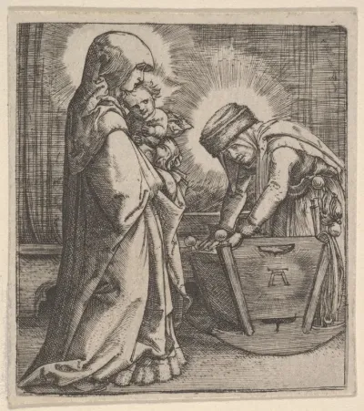 Copy of The Virgin and Child with Saint Anne at the Cradle