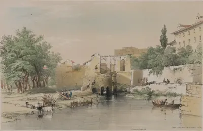 Córdoba. Molinos árabes sobre el Guadalquivir