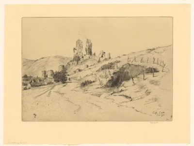 Corfe Castle from the East