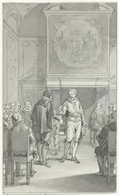 Cornelis Pietersz. Hooft spreekt Prins Maurits aan over de regeringsverandering van Amsterdam, 3 november 1618