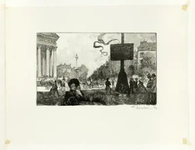 Corner of the Rue Royale, plate sixteen from Le Long de la Seine et des Boulevards