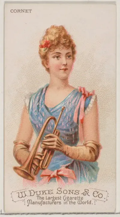 Cornet, from the Musical Instruments series (N82) for Duke brand cigarettes